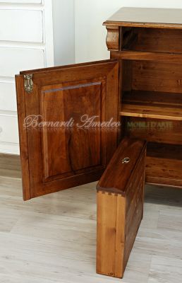 110cm classic style sideboard in solid walnut wood